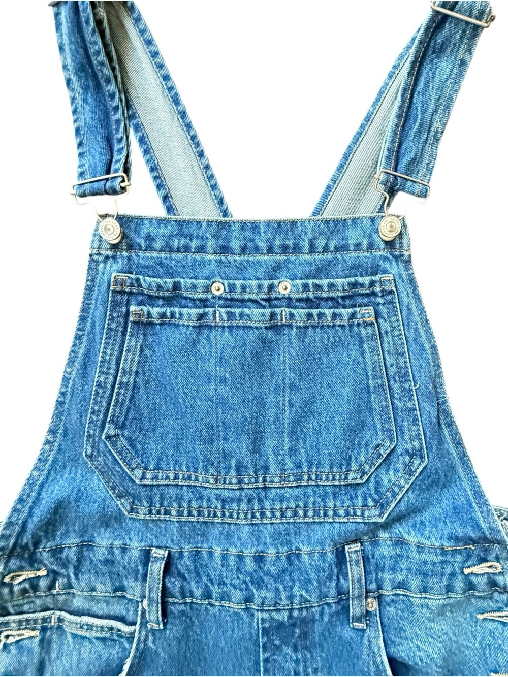 We The Free Women Denim Overalls Light Blue Adjustable Straps Size M NWT - Picture 5 of 13
